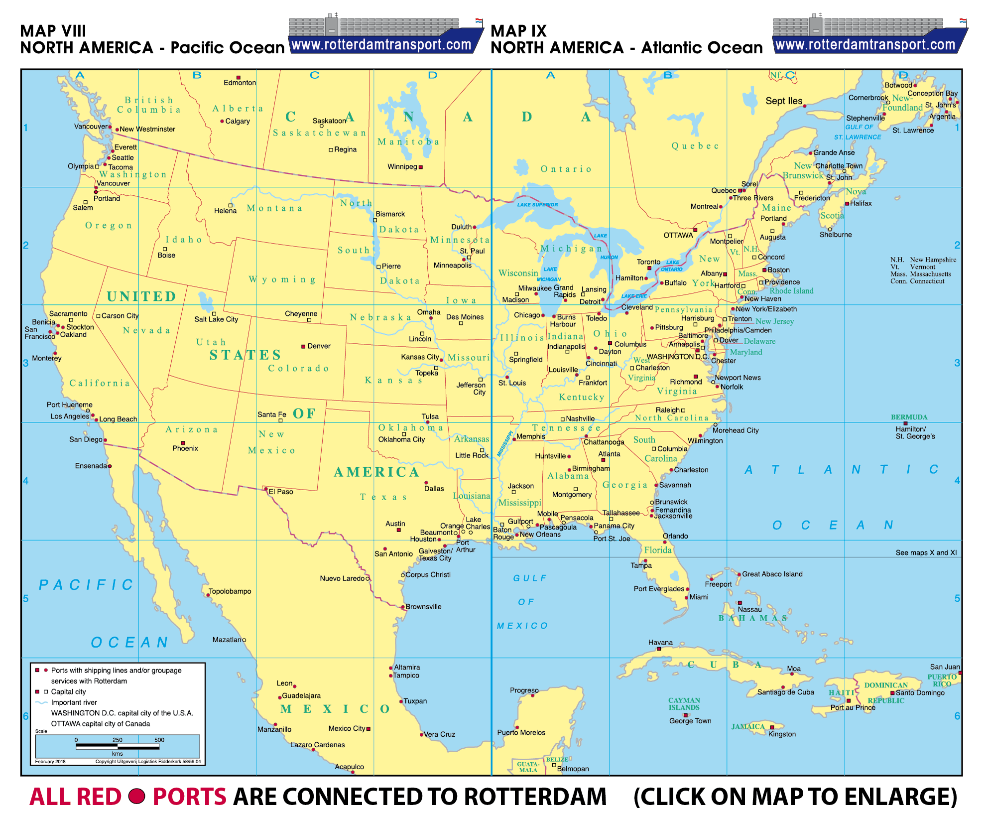 Where Is The Atlantic Ocean On The Us Map 