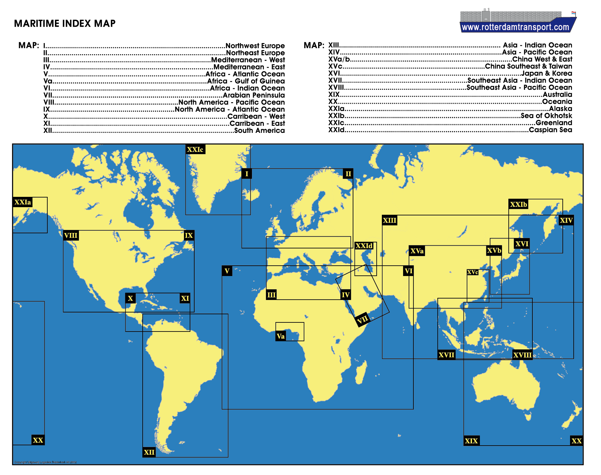 World Map With Ports