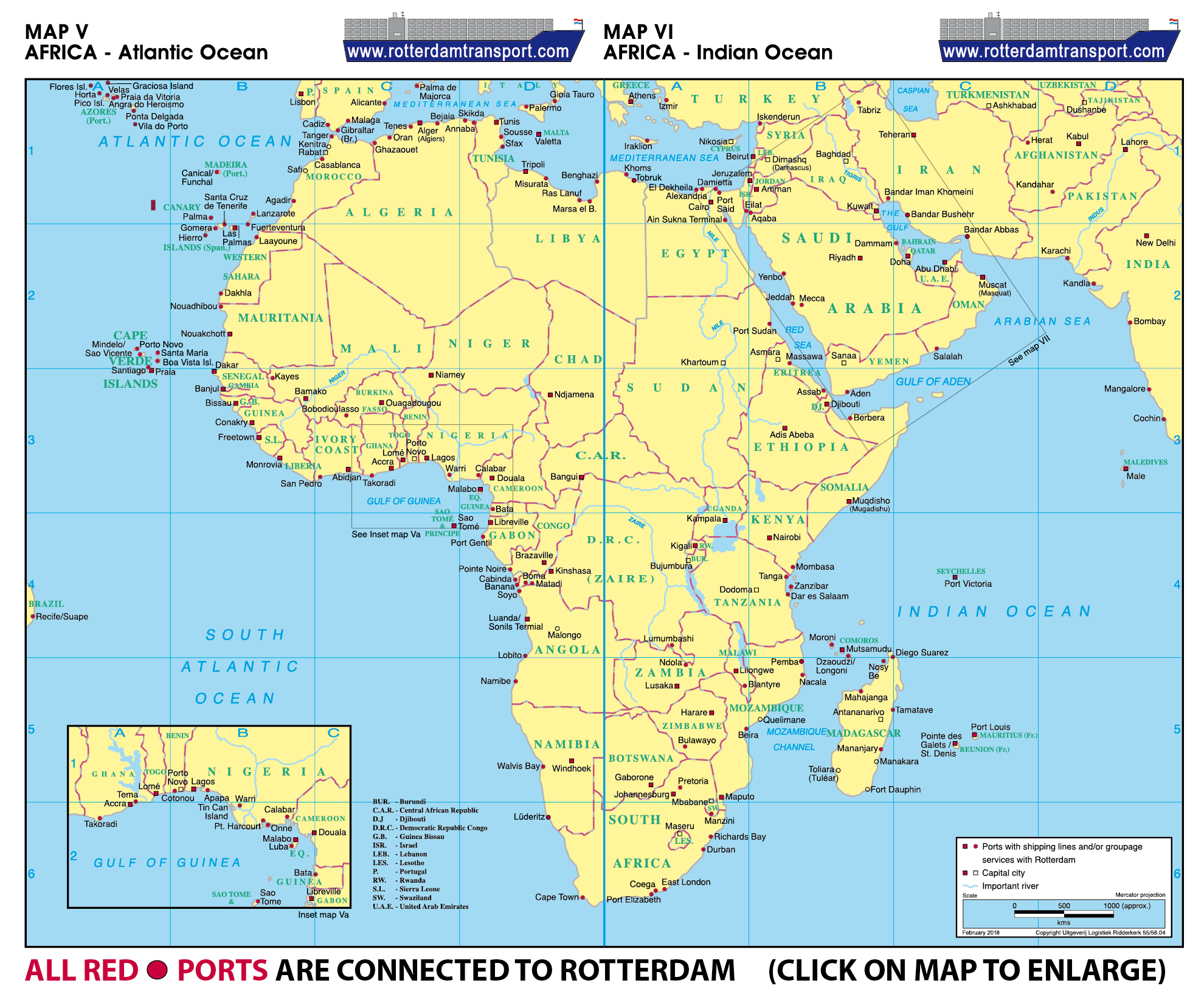 african ports map